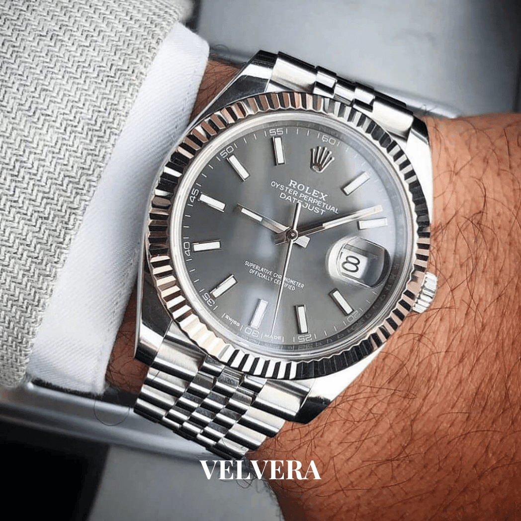 Montre Homme -  Date just 41 Gris