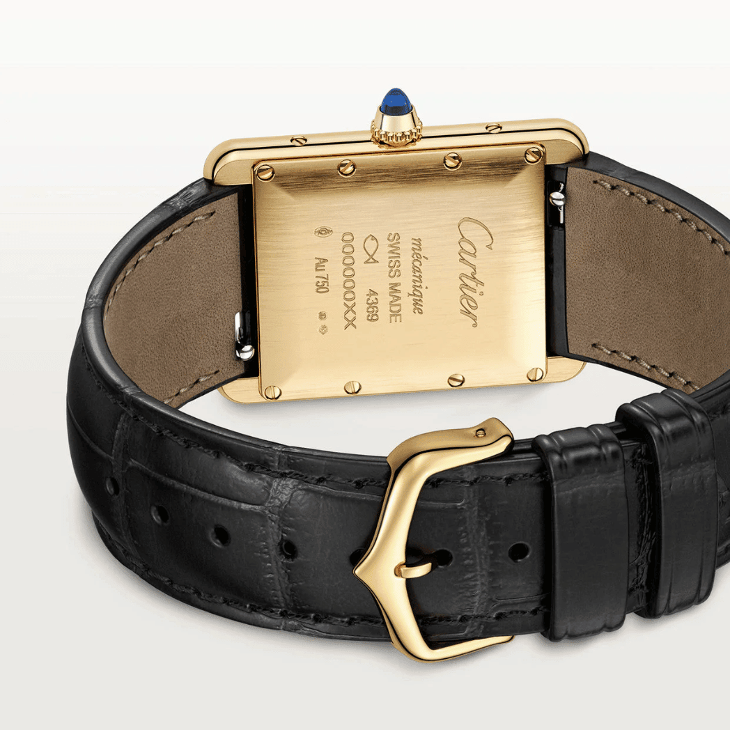 Montre Femme - Tank Louis Noir & Gold