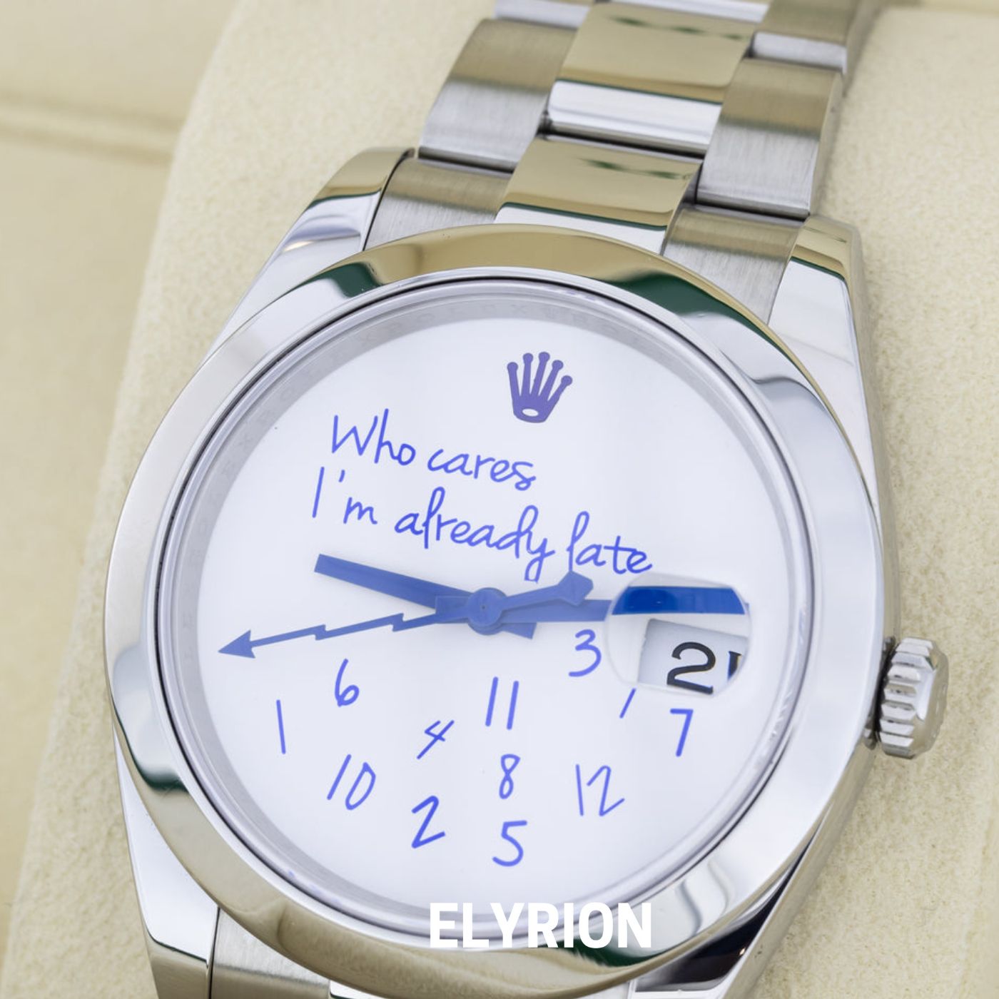 Rolex Datejust 41 „Who cares I‘m already late Dial