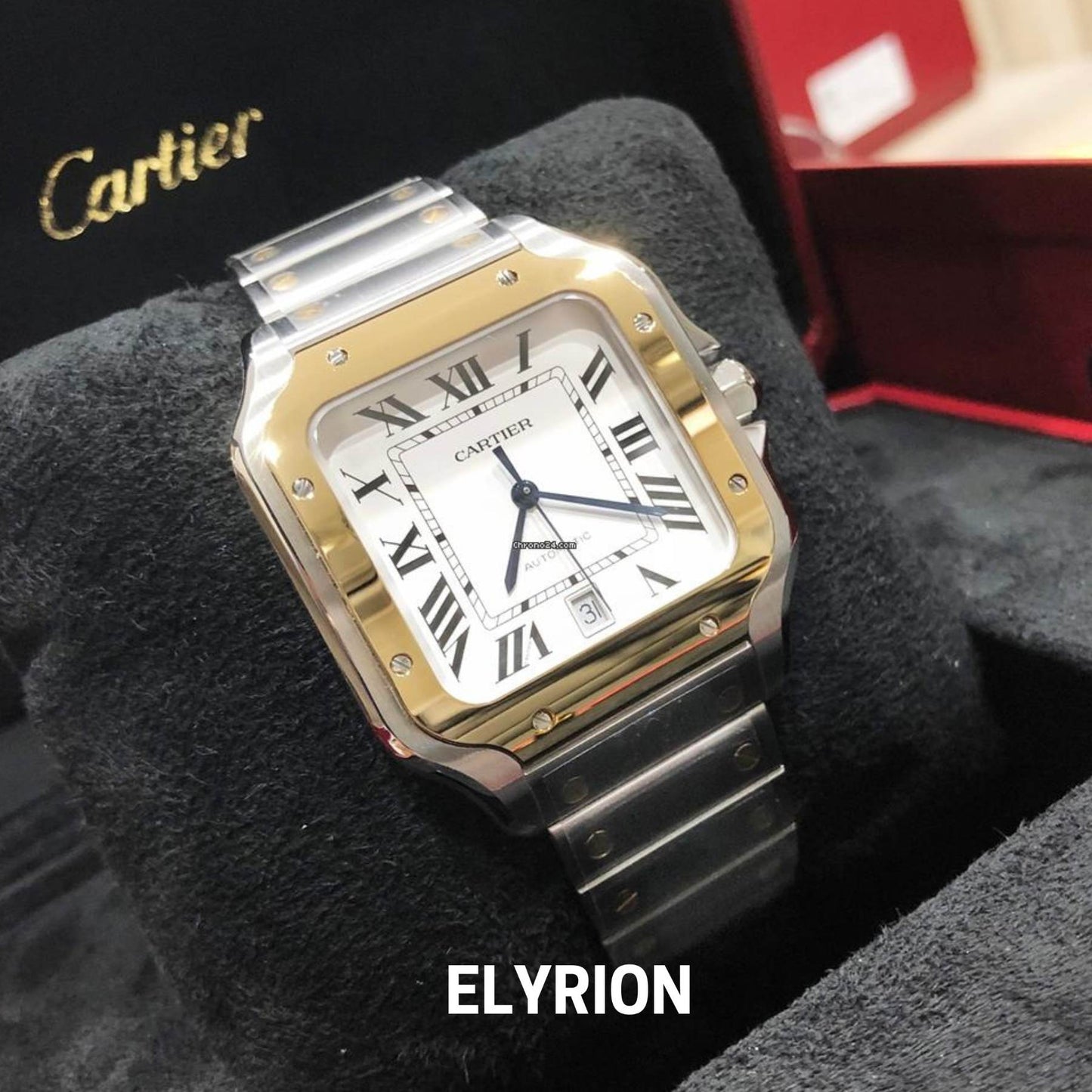 Montre Homme - Cart Santos Acier & Or