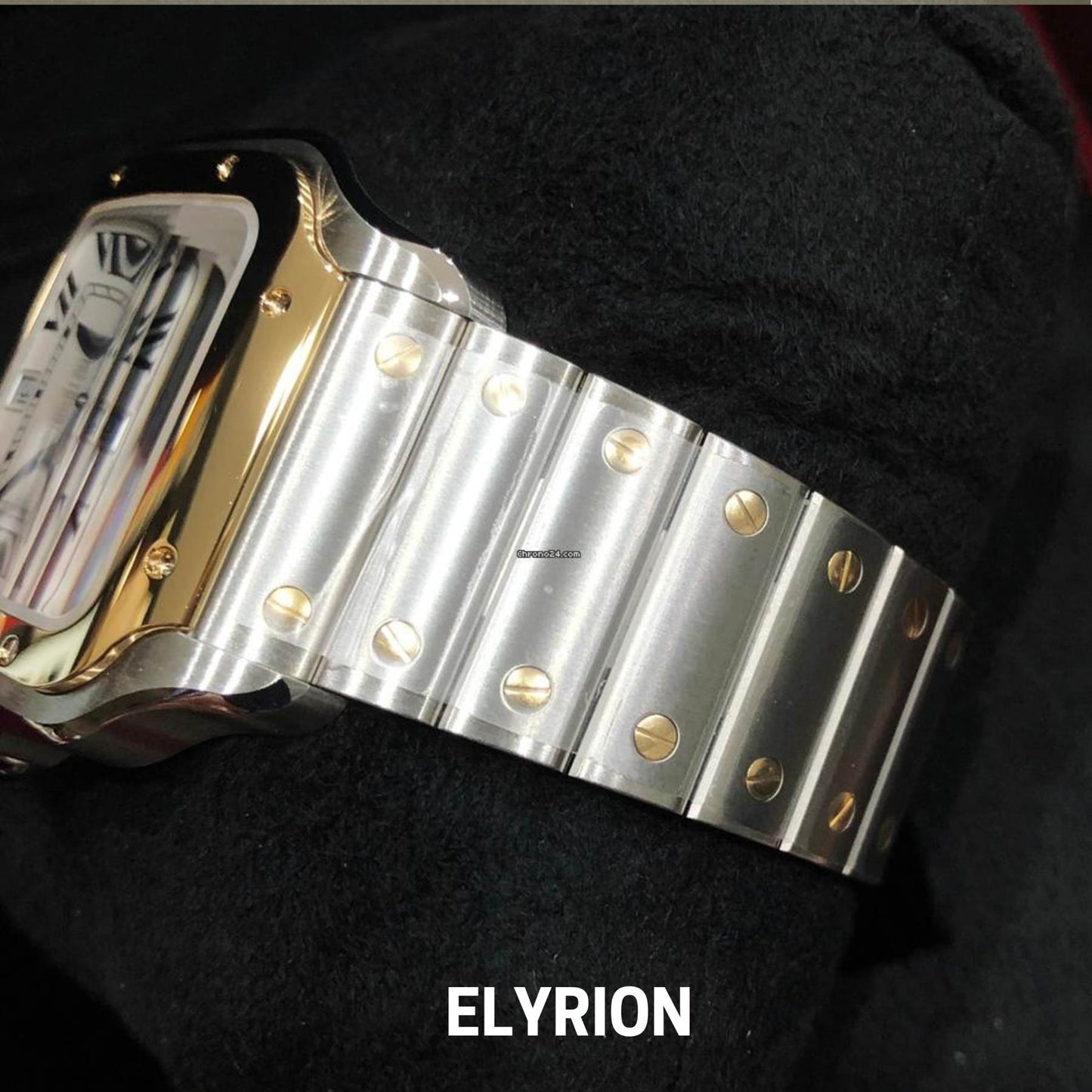 Montre Homme - Cart Santos Acier & Or