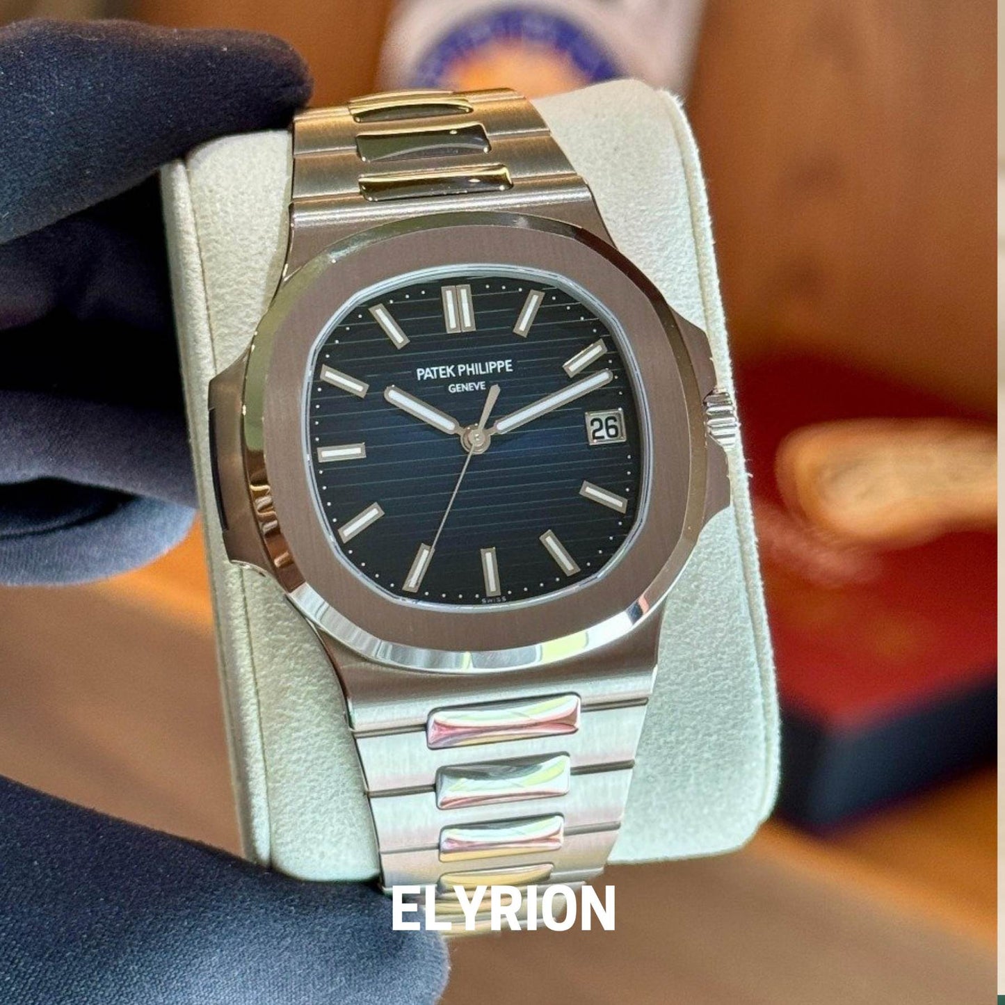 Montre Homme - Patek Nautilus Bleu