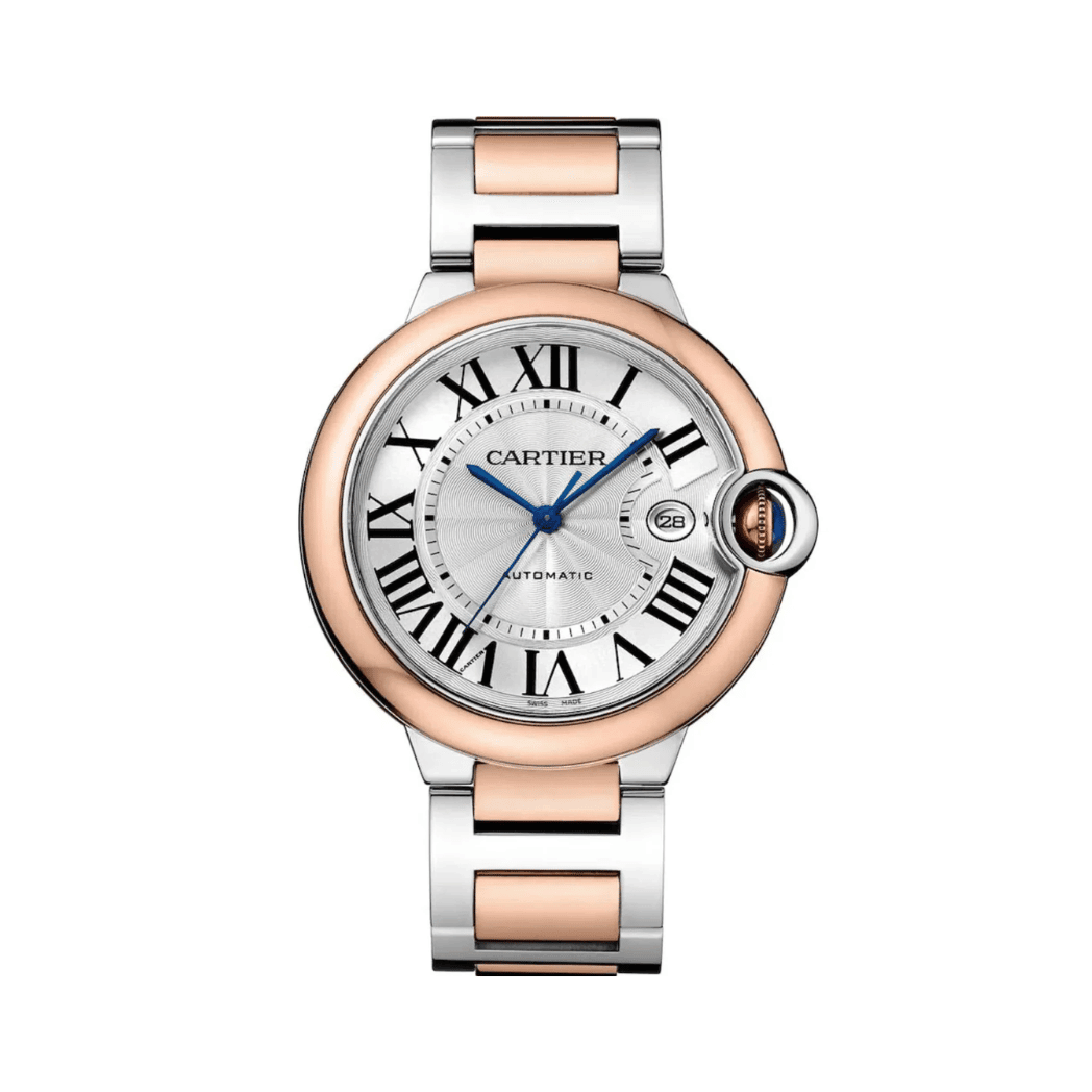 Montre Femme - Ballon Bleu Acier & Or Rosé