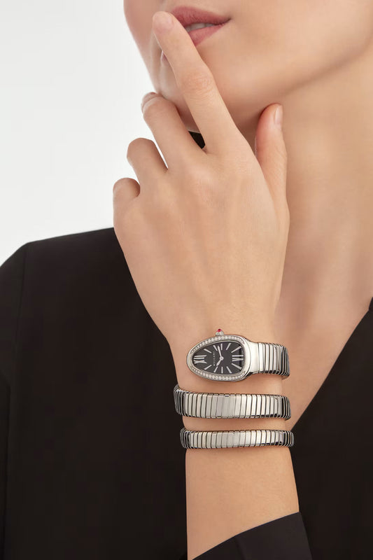 Serpenti Tubogas Montre argent-black