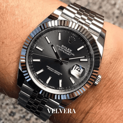 Montre Homme -  Date just 41 Gris