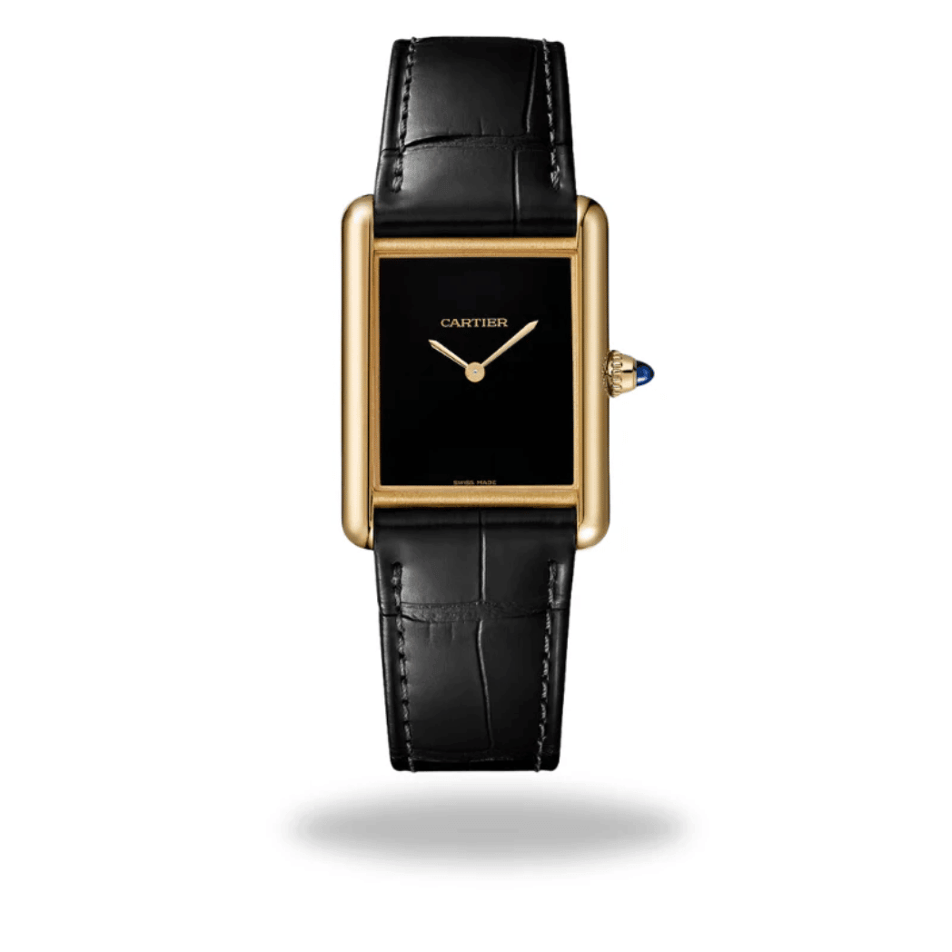 Montre Femme - Tank Louis Noir & Gold