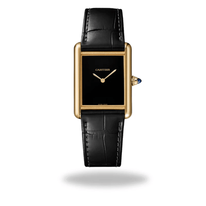 Montre Femme - Tank Louis Noir & Gold
