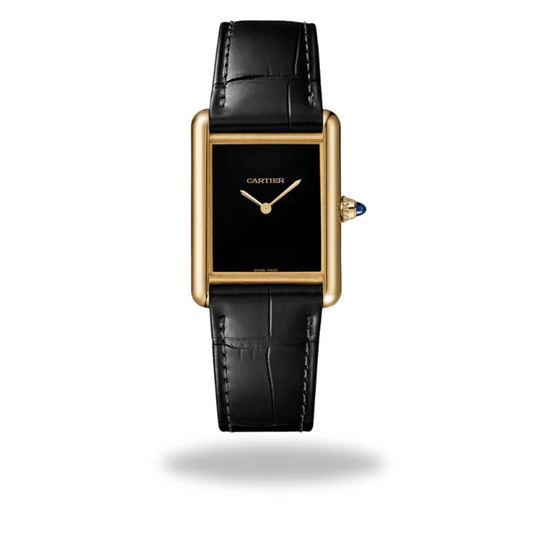 Montre Femme - Tank Louis Noir & Gold