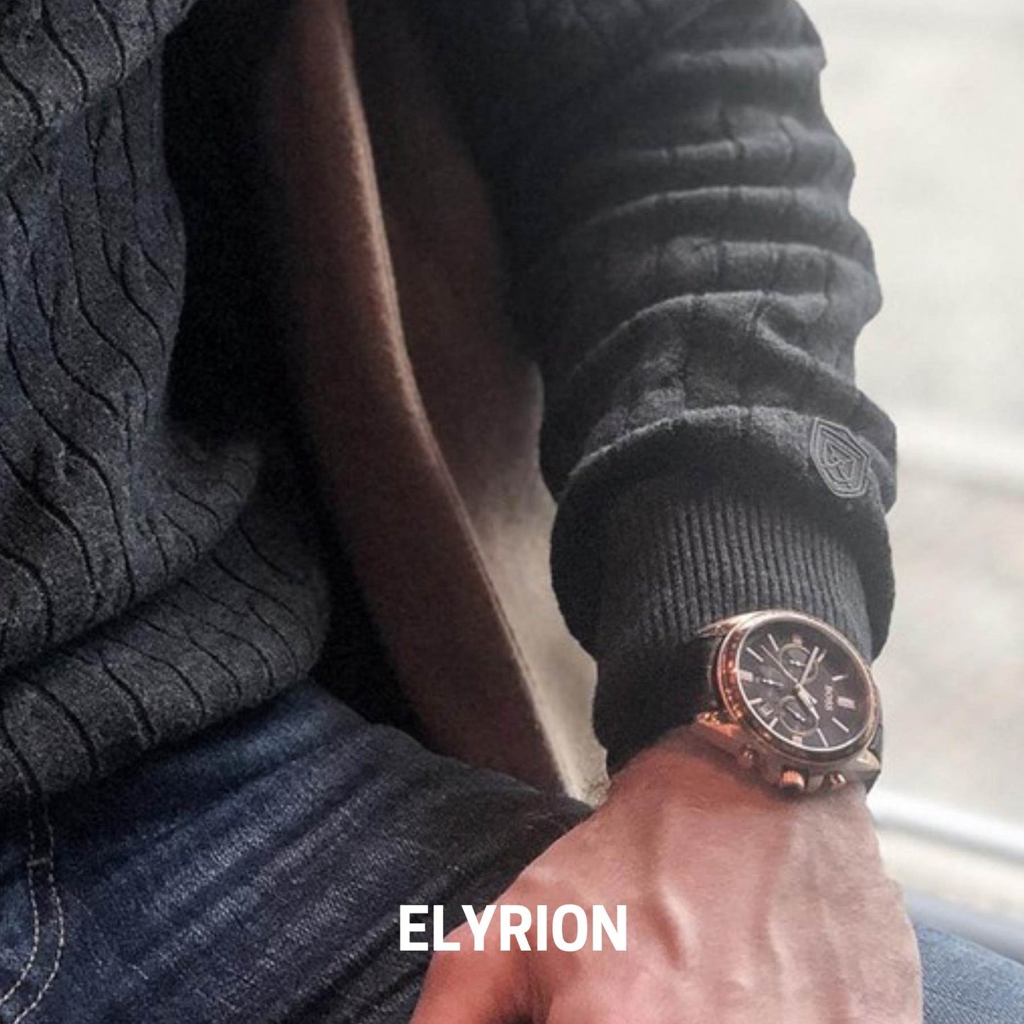 Montre Homme HB - 1513036 Chronographe en Cuir Marron