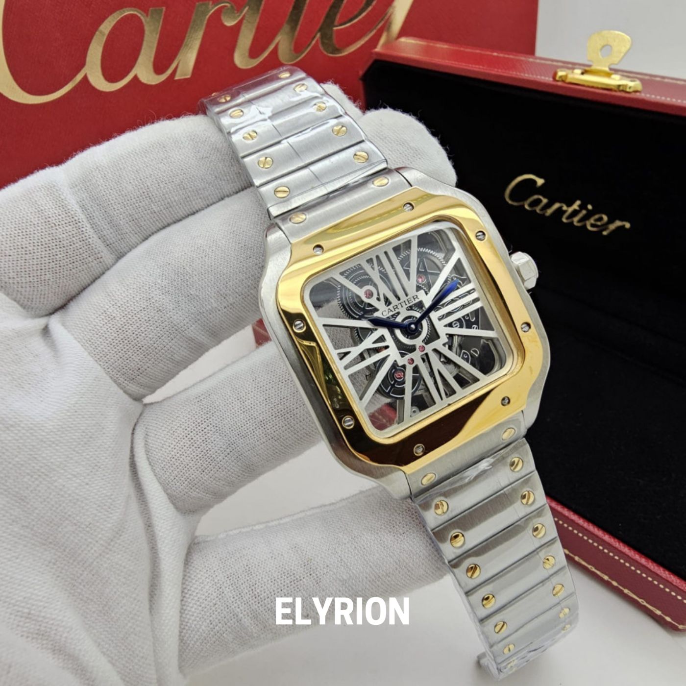 Cartier skeleton dore et argente
