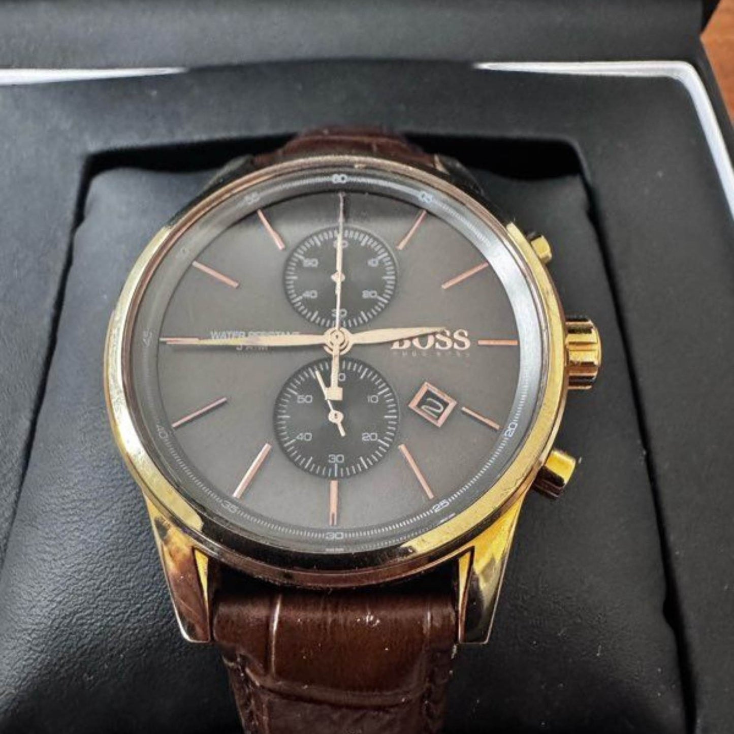 Montre Homme HB - Jet 1513281 Chronographe Marron