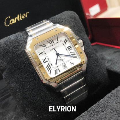 Montre Homme - Cart Santos Acier & Or