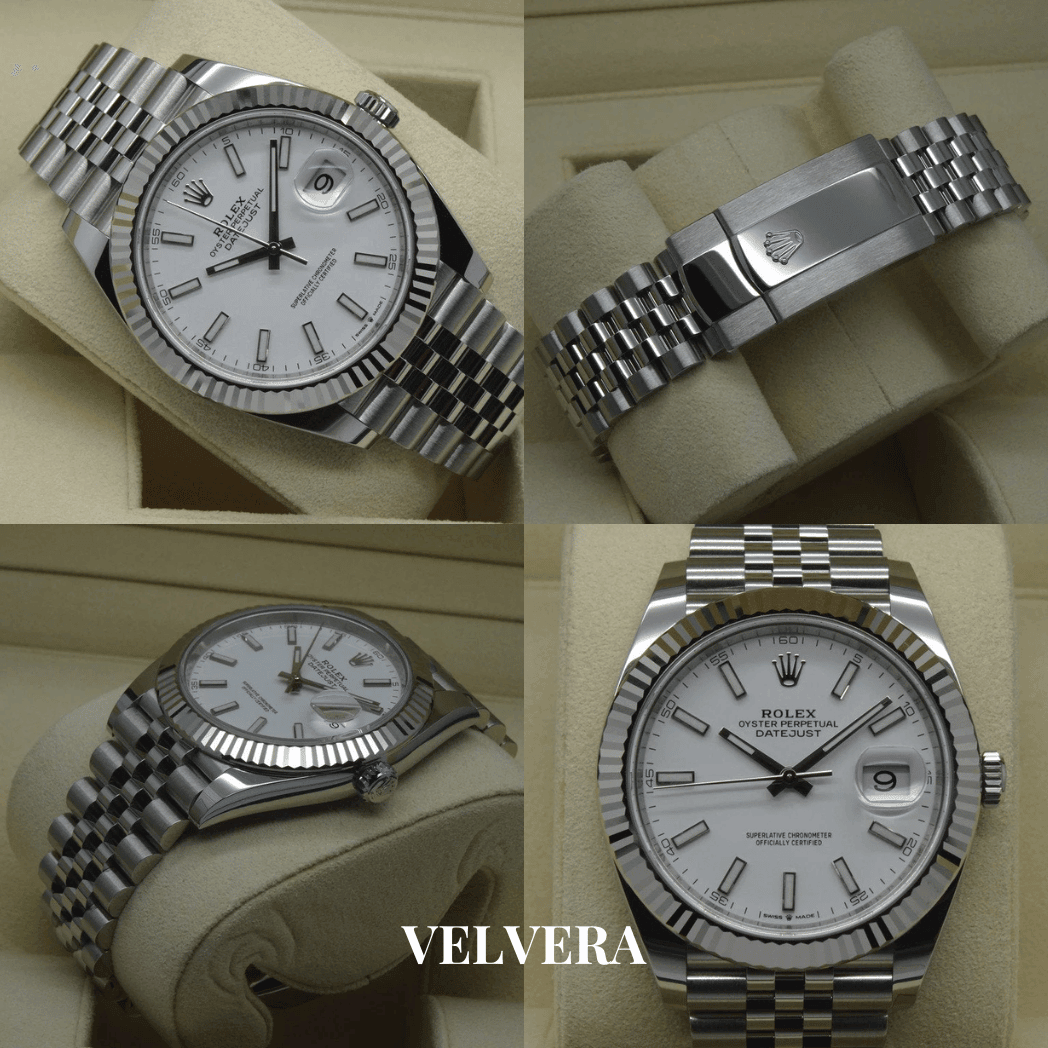 Montre Homme -  Date just 41 Blanc