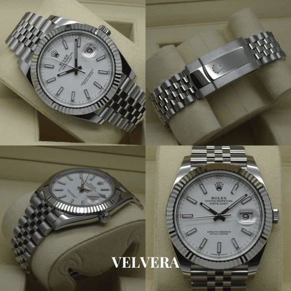 Montre Homme -  Date just 41 Blanc