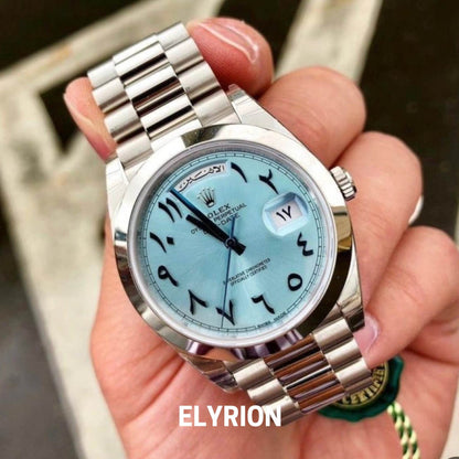 Montre Homme - Day-Date Arabic Blue Dial