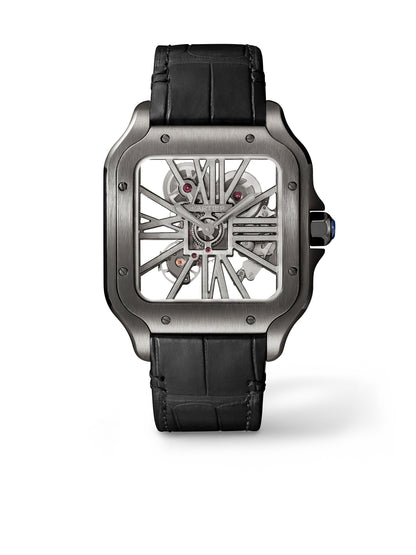 Cartier Santos skeleton cuir large model