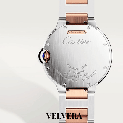 Montre Femme - Ballon Bleu Acier & Or Rosé