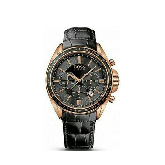 Montre Homme HB - 1513092 Chronographe en Cuir Noir